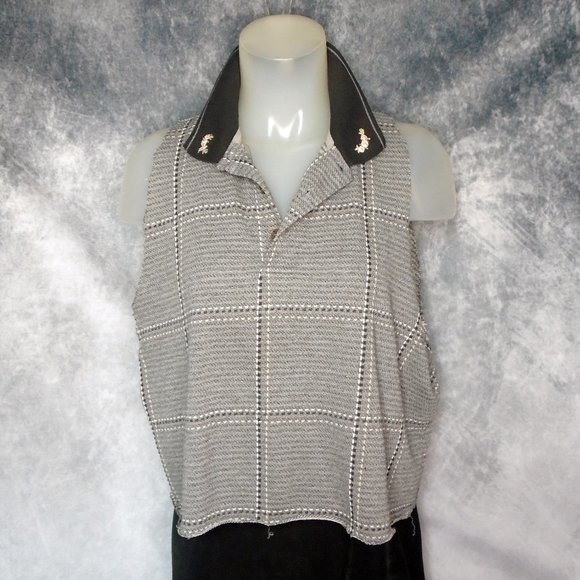 ONE SIZE to Plus Size upcycled Crop Top Halter Look OOAK, ANTI FASHION - Picture 3 of 14